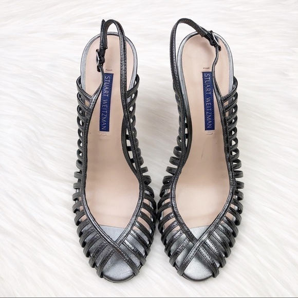 New Stuart Weitzman Olive Cage Slingback Sandals - Picture 14 of 16
